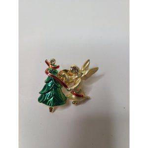 Gigio Ciusti Avon Christmas Angel Pin, Brooch, Pendant, Costume Jewelry (RR)